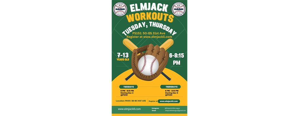 Register for 2024/2025 Elmjack Winter Workouts!